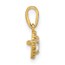 14K Yellow Gold CZ Heart Pendant - 13.2 mm