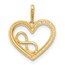 14K Yellow Gold CZ Heart w/Infinity Pendant - 17.4 mm