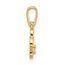 14K Yellow Gold CZ Paw Print Pendant - 14.73 mm