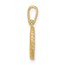 14K Yellow Gold CZ Peace Sign Pendant - 16.5 mm