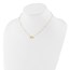 14K Yellow Gold D/C Beaded Double Heart Necklace - 16 in.