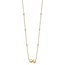 14K Yellow Gold D/C Beaded Double Star Necklace - 16 in.