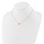 14K Yellow Gold D/C Beaded Double Star Necklace - 16 in.