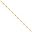 14K Yellow Gold D/C Beads Link Bracelet - 7 in.