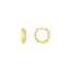 14K Yellow Gold D/C Huggie Earrings