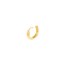 14K Yellow Gold D/C Huggie Earrings