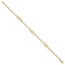 14K Yellow Gold D/C Paperclip Link 7.25in Bracelet - 7.25 in.
