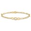14K Yellow Gold D/C Paperclip Link 7.25in Bracelet - 7.25 in.