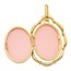 14k Yellow Gold Dancing 24 mm Oval Locket Pendant