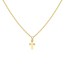 14K Yellow Gold Dangle Mini Cross Adjustable Necklace - 18 in.