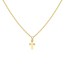 14K Yellow Gold Dangle Mini Cross Adjustable Necklace - 18 in.