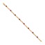 14k Yellow Gold Diamond and Ruby Oval Linked Bracelet - 7 in.