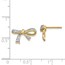 14k Yellow Gold Diamond Bow Post Earrings - 10 mm