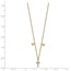 14k Yellow Gold Diamond Cross Necklace - 16.5 in.