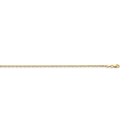 14k Yellow Gold Diamond Cut 3 mm Open Link Cable Chain - 22 in.