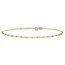 14K Yellow Gold Diamond-cut Beaded Anklet - 9.75 in.