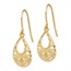 14k Yellow Gold Diamond-cut Dangle Earrings