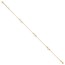 14K Yellow Gold Diamond-cut Heart 10in Plus Anklet - 11 in.