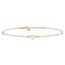 14K Yellow Gold Diamond-cut Heart 10in Plus Anklet - 11 in.