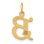 14K Yellow Gold Diamond-cut Letter B Initial Charm - 19.2 mm