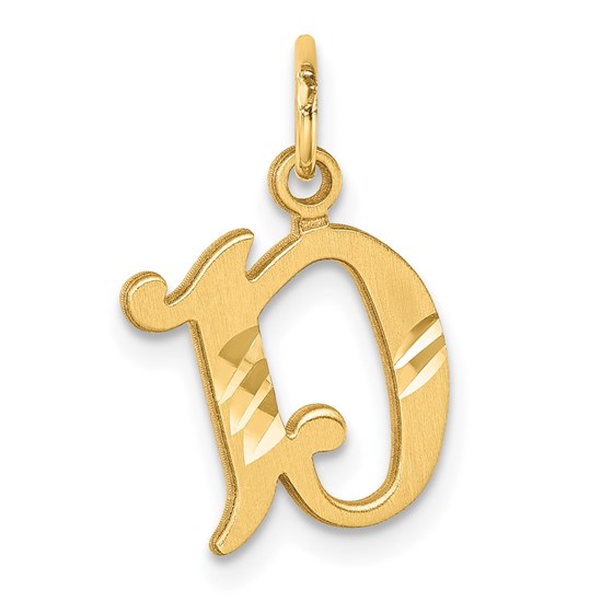 14K Yellow Gold Diamond-cut Letter E Initial Charm - 20.3 mm 14K Yellow Gold Diamond-cut Letter E Initial Charm - 20.3 mm