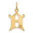 14K Yellow Gold Diamond-cut Letter H Initial Charm - 20.5 mm