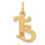 14K Yellow Gold Diamond-cut Letter J Initial Charm - 20 mm