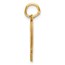 14K Yellow Gold Diamond-cut Letter P Initial Charm - 21.5 mm