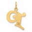 14K Yellow Gold Diamond-cut Letter P Initial Charm - 21.5 mm