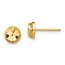 14k Yellow Gold Diamond-Cut Round Post Earrings