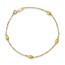 14k Yellow Gold Diamond-cut w/Satin Beads Bracelet - 7.5 in.