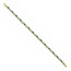 14k Yellow Gold Diamond Emerald Figure Eight Bracelet - 7 in.