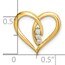 14K Yellow Gold Diamond Heart Chain Slide - 15.05 mm