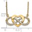 14K Yellow Gold Diamond Infinity Heart 18 inch Necklace - 18 in.