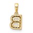 14K Yellow Gold Diamond Letter B Bail Pendant - 13 mm