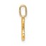 14K Yellow Gold Diamond Letter B Initial Pendant - 15.26 mm