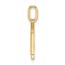 14K Yellow Gold Diamond Letter M Initial Pendant - 15.26 mm