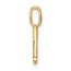 14K Yellow Gold Diamond Letter T Initial Pendant - 15.26 mm