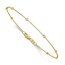 14K Yellow Gold Diamond Station Cable Bracelet - 7 in.