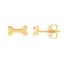14K Yellow Gold Dog Bone Stud Earrings