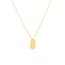 14K Yellow Gold Dog Tag Pendant Rope Necklace - 16"-18"