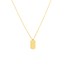 14K Yellow Gold Dog Tag Pendant Rope Necklace - 16"-18"