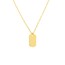 14K Yellow Gold Dog Tag Pendant Rope Necklace - 16"-18"