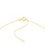 14K Yellow Gold Dog Tag Pendant Rope Necklace - 16"-18"