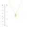 14K Yellow Gold Dog Tag Pendant Rope Necklace - 16"-18"