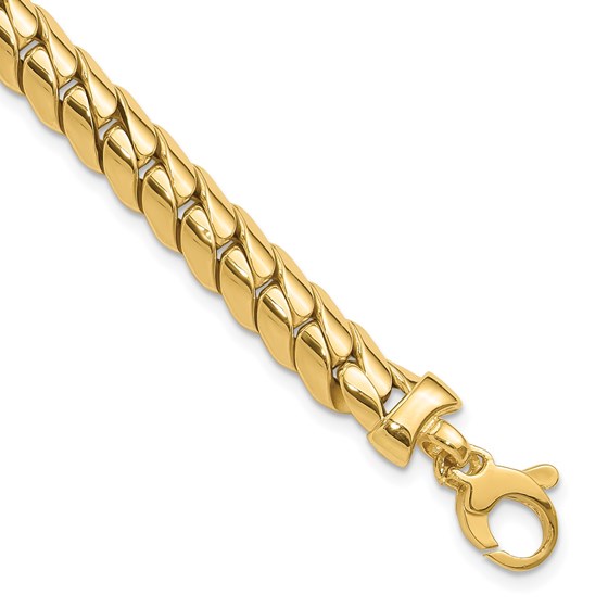 14K Yellow Gold Domed Fancy 7.5 in Bracelet - 7.5 in. 14K Yellow Gold Domed Fancy 7.5 in Bracelet - 7.5 in.