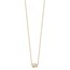 14K Yellow Gold Double Heart CZ Necklace - 18 in.