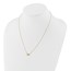 14K Yellow Gold Double Heart CZ Necklace - 18 in.
