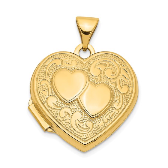 Heart shaped locket designs in gold Clearance