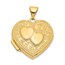 14k Yellow Gold Double Heart Locket - 24 mm
